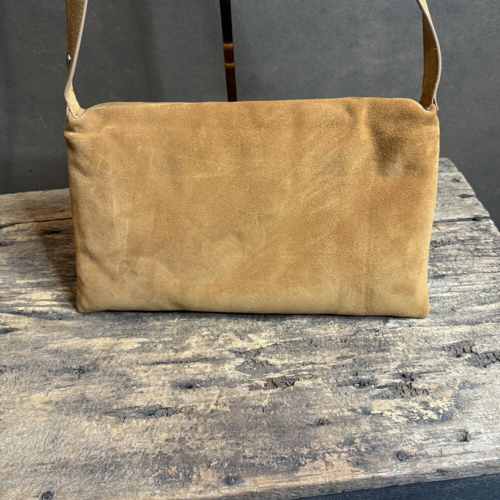 Simon Miller Toffee Suede Puffin Shoulder Bag Tan Adjustable Strap - Picture 4 of 14